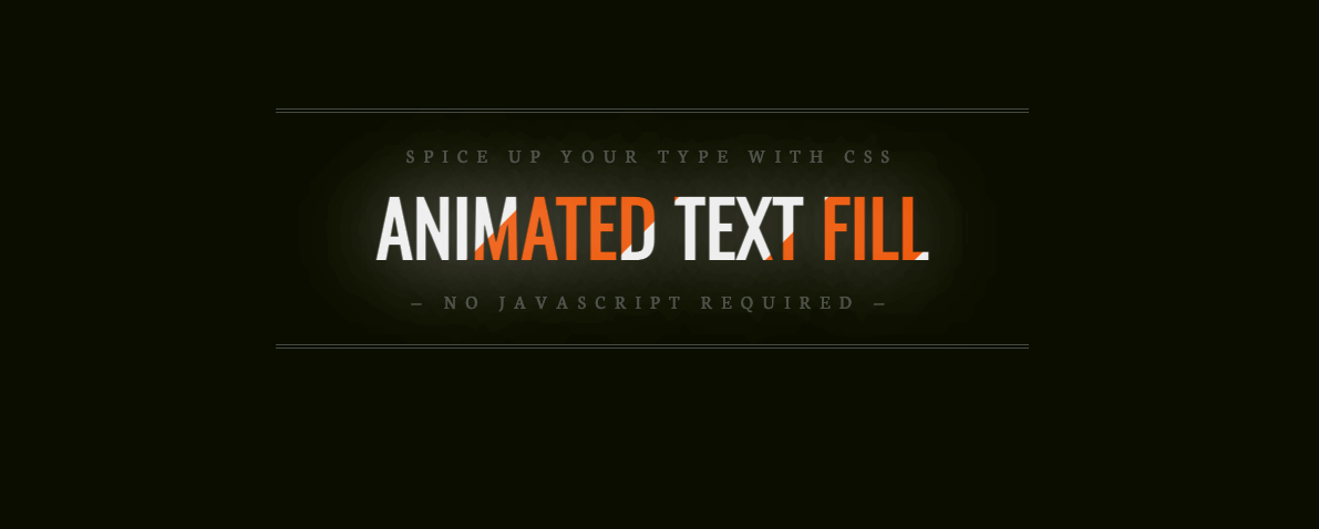 Animated text fill