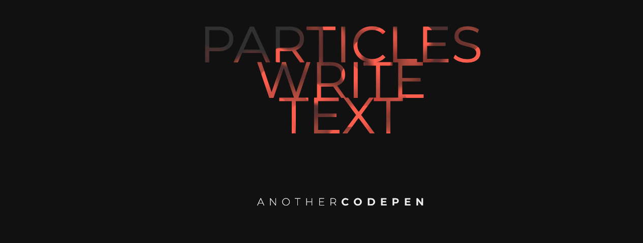 Particles Write Text