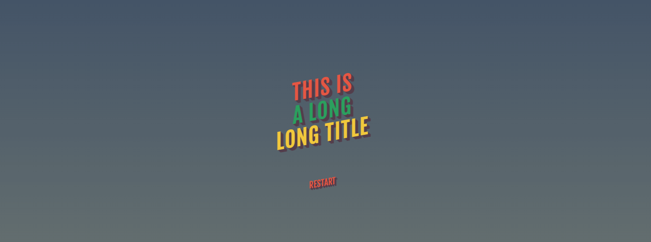 Title Text Animation